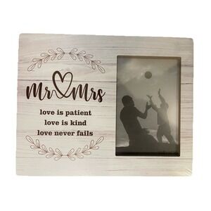 Mr And Mrs Love Is Patient, Love Is Kind, Love Never Fails Photo Frame 10x15 New